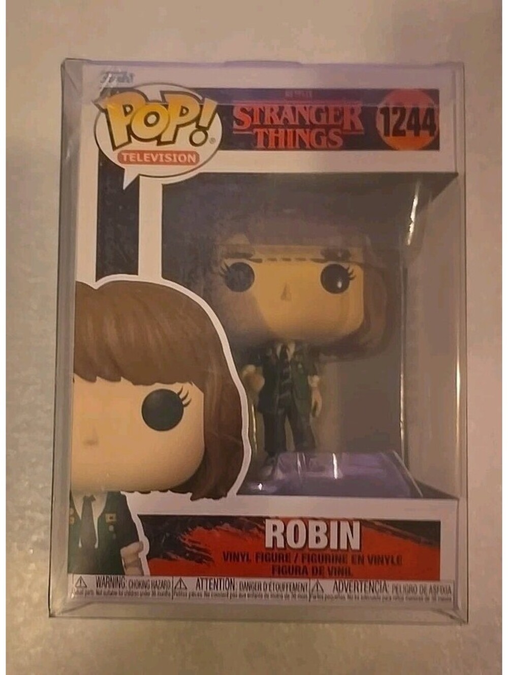 Funko Pop! Vinyl Television: Stranger Things - Robin #1244 NIB w/Pop Protector